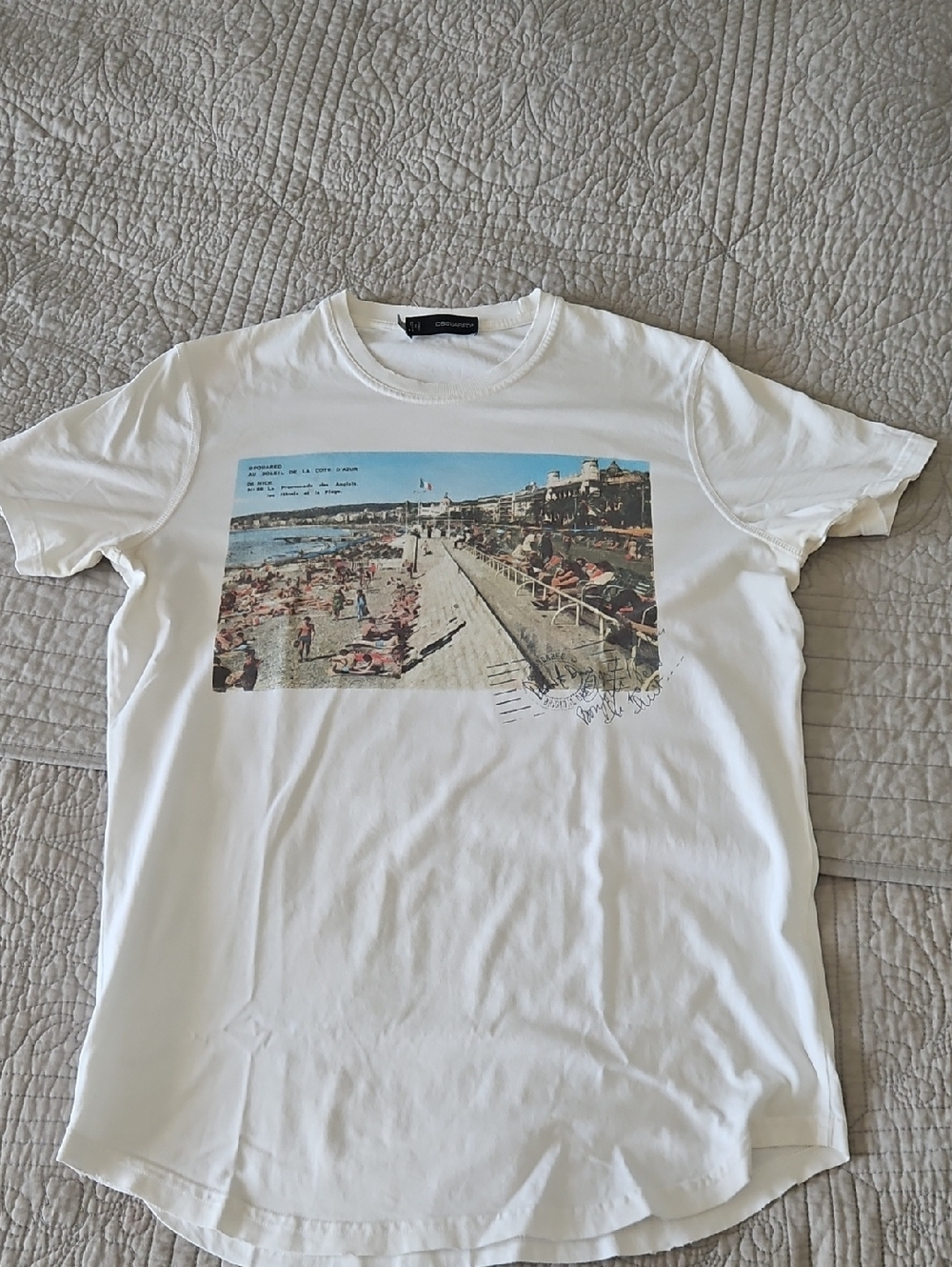 DSQUARED2 White Beach Graphic Short Sleeve T-Shirt